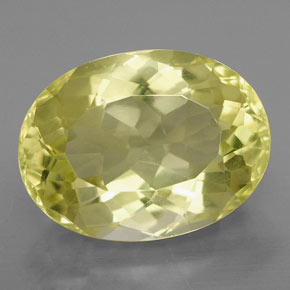 Quarzo naturale giallo da 9,45 ct, taglio ovale, VVS-VS
