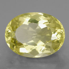 Quarzo naturale giallo da 9,45 ct, taglio ovale, VVS-VS