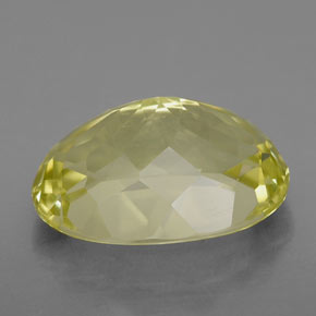 Quarzo naturale giallo da 9,45 ct, taglio ovale, VVS-VS
