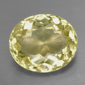 Quarzo naturale giallo da 6,82 ct, taglio ovale, VS
