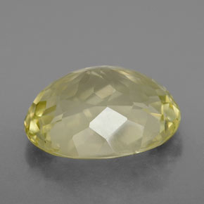 Quarzo naturale giallo da 6,82 ct, taglio ovale, VS