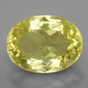 Quarzo naturale giallo da 9,74 ct, taglio ovale, VVS-VS