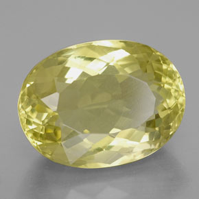 Quarzo naturale giallo da 10,37 ct, taglio ovale, VVS-VS