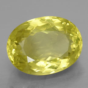 Quarzo naturale giallo da 10,25 ct, taglio ovale, VVS-VS