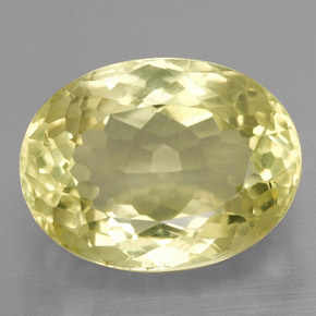 Quarzo naturale giallo da 10,38 ct, taglio ovale, VS