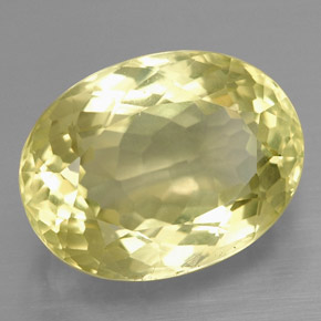 Quarzo naturale giallo da 10,38 ct, taglio ovale, VS