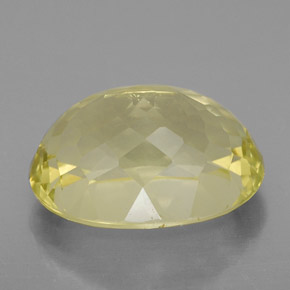 Quarzo naturale giallo da 10,38 ct, taglio ovale, VS