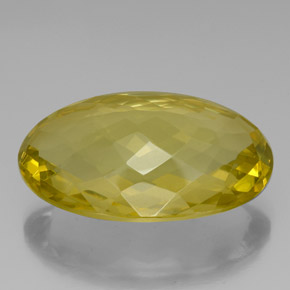 Quarzo naturale giallo da 82,06 ct, taglio ovale, VVS-VS
