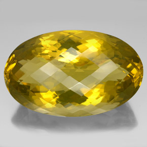 Quarzo Giallo limone naturale da 331.70 ct, Taglio ovale, VVS