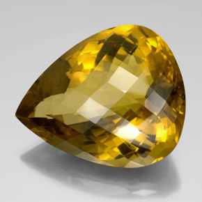 Quarzo naturale giallo da 160,20 ct, taglio a pera, VVS-VS