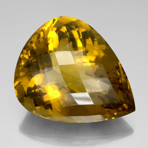 Quarzo naturale giallo da 160,20 ct, taglio a pera, VVS-VS
