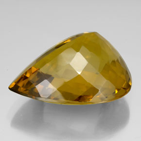 Quarzo naturale giallo da 160,20 ct, taglio a pera, VVS-VS