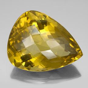 Quarzo naturale giallo da 152,05 ct, taglio a pera, VVS-VS