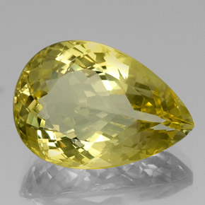 Quarzo naturale giallo da 21,43 ct, taglio a pera, VS