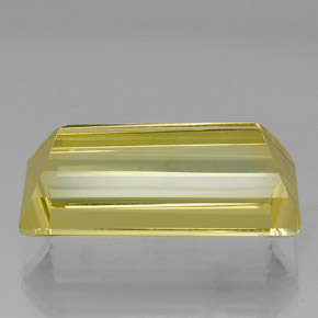Quarzo Giallo limone naturale da 27.73 ct, Taglio a baguette, VVS