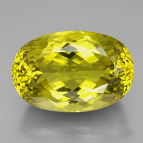 Quarzo naturale giallo da 101,50 ct, taglio ovale, VVS