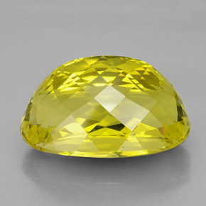 Quarzo naturale giallo da 101,50 ct, taglio ovale, VVS