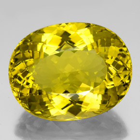Quarzo Giallo intenso naturale da 96.85 ct, Taglio ovale, VVS-VS