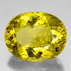 Quarzo Giallo intenso naturale da 96.85 ct, Taglio ovale, VVS-VS