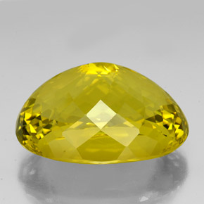 Quarzo Giallo intenso naturale da 96.85 ct, Taglio ovale, VVS-VS