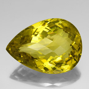 Quarzo naturale giallo da 78,64 ct, taglio a pera, VS