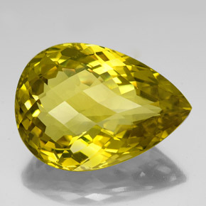 Quarzo naturale giallo da 78,64 ct, taglio a pera, VS