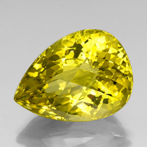 Quarzo naturale giallo da 39,58 ct, taglio a pera, VVS