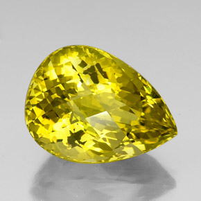 Quarzo naturale giallo da 39,58 ct, taglio a pera, VVS