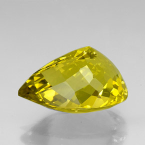 Quarzo naturale giallo da 39,58 ct, taglio a pera, VVS