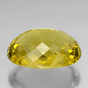 Quarzo naturale giallo da 76,90 ct, taglio ovale, VVS