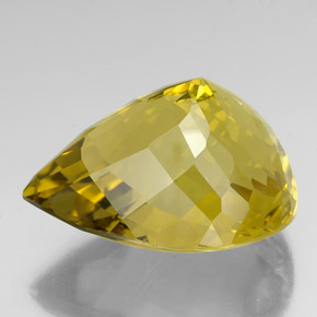 Quarzo Giallo limone naturale da 92.11 ct, Forma a pera, VVS