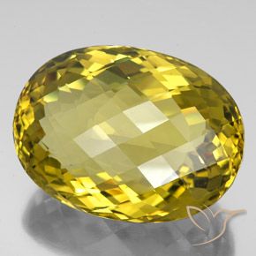Quarzo Giallo intenso naturale da 123.15 ct, Ovale, IF