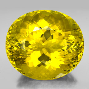 Quarzo naturale giallo da 320,20 ct, taglio ovale, VVS