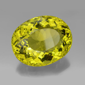 Quarzo naturale giallo da 199,65 ct, taglio ovale, VVS
