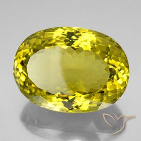 Quarzo Giallo ricco naturale da 161.15 ct, Ovale, VVS