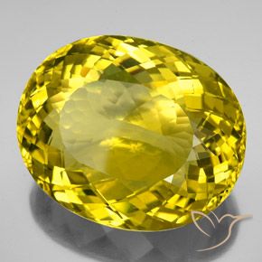 Quarzo Giallo medio-scuro naturale da 122.85 ct, Ovale, VVS