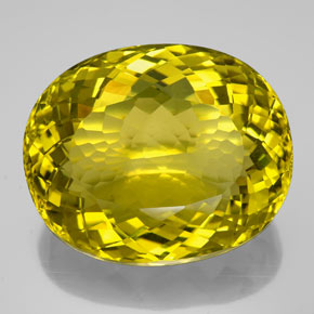 Quarzo naturale giallo da 159,05 ct, taglio ovale, VVS-VS