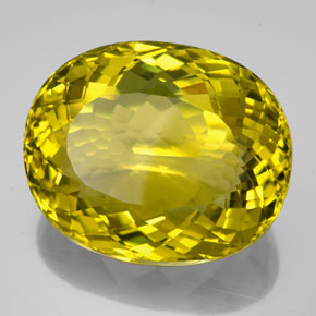 Quarzo naturale giallo da 159,05 ct, taglio ovale, VVS-VS