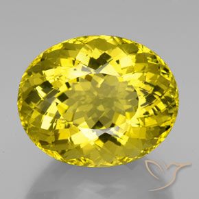 94.11ct Naturale Giallo medio-scuro Quarzo, Ovale, VVS