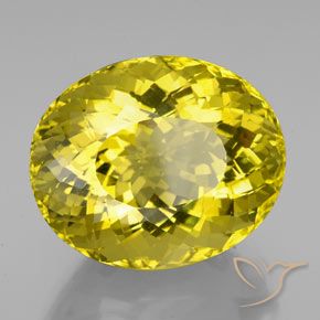 Quarzo Giallo medio-scuro naturale da 94.11 ct, Ovale, VVS