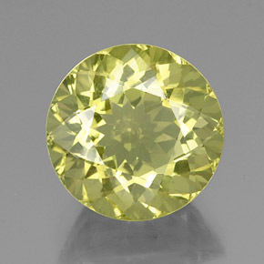 Quarzo naturale giallo da 13,55 ct, taglio rotondo, VVS-VS