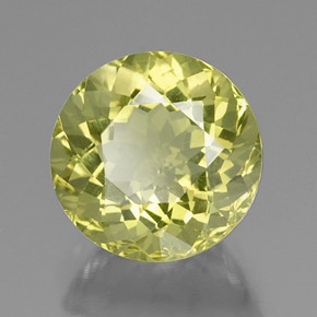 Quarzo naturale giallo da 13,55 ct, taglio rotondo, VVS-VS