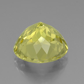Quarzo naturale giallo da 13,55 ct, taglio rotondo, VVS-VS