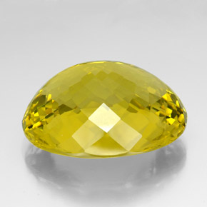 Quarzo naturale giallo da 132,25 ct, taglio ovale, VVS