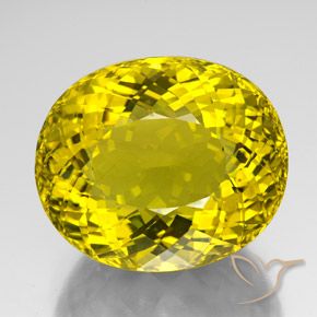 152.10ct Naturale Bombo Giallo Quarzo, Ovale, VVS-VS