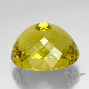 Quarzo Bombo Giallo naturale da 152.10 ct, Ovale, VVS-VS
