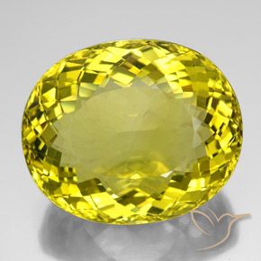 171.65ct Naturale Giallo Ananas Quarzo, Ovale, VVS-VS