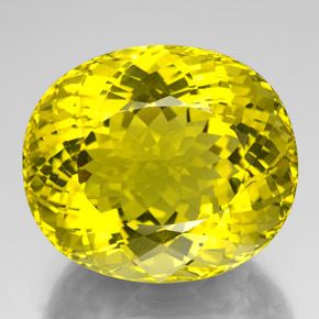 Quarzo naturale giallo da 175,75 ct, taglio ovale, VVS
