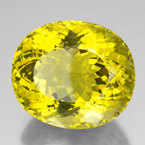 Quarzo naturale giallo da 175,75 ct, taglio ovale, VVS