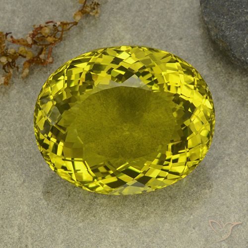 145.85ct Naturale Giallo medio Quarzo, Ovale, VVS
